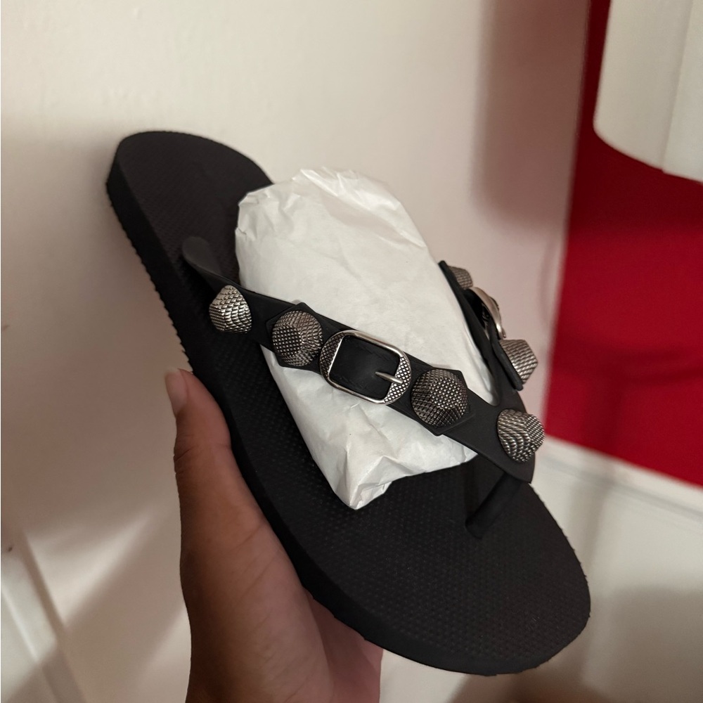 Balenciaga Studded Flip Flops